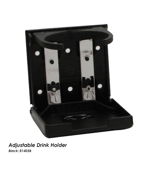 Vertical Mount Adjustable Drink Holder (Black)