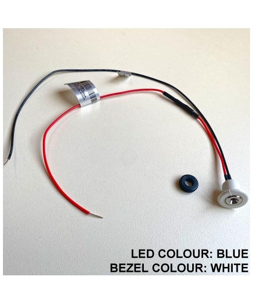 LED Pin Light Blauw met Witte Rand