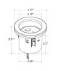 ITC VersiColor™ RGBW Getränkehalter mit LED-beleuchtetem Fuß