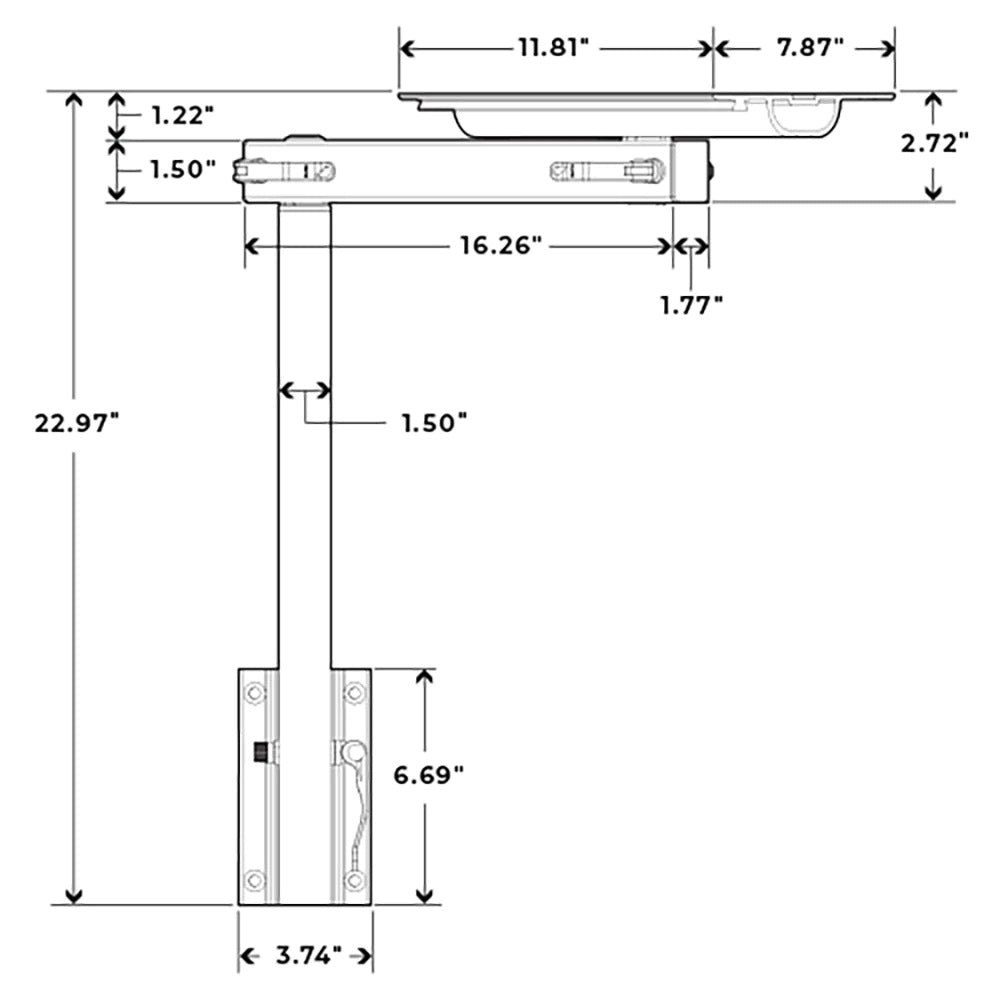 Système de pied de table MOD (noir)