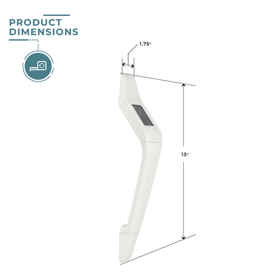 White solar powered assist handle