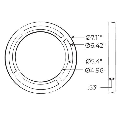 SPEAKER RING LIGHT BLUE LED