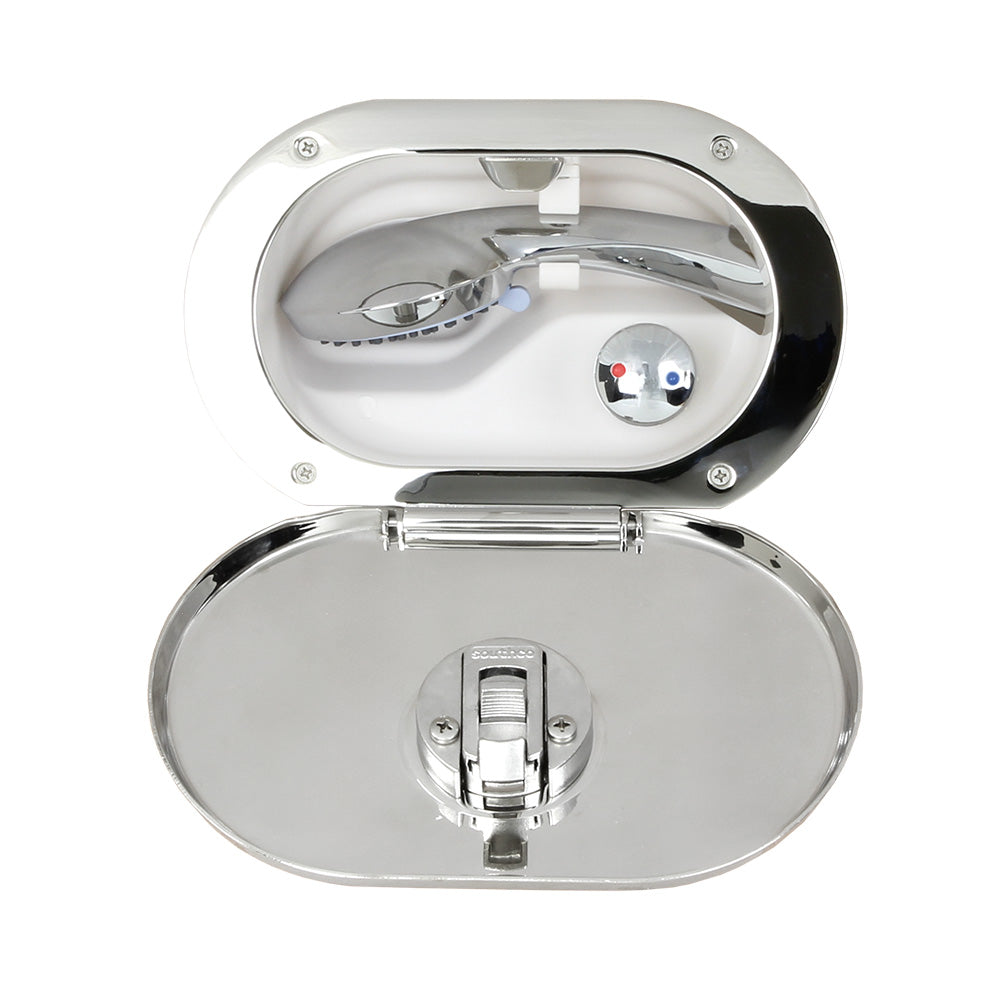 Hot & Cold Stainless Steel Transom Shower