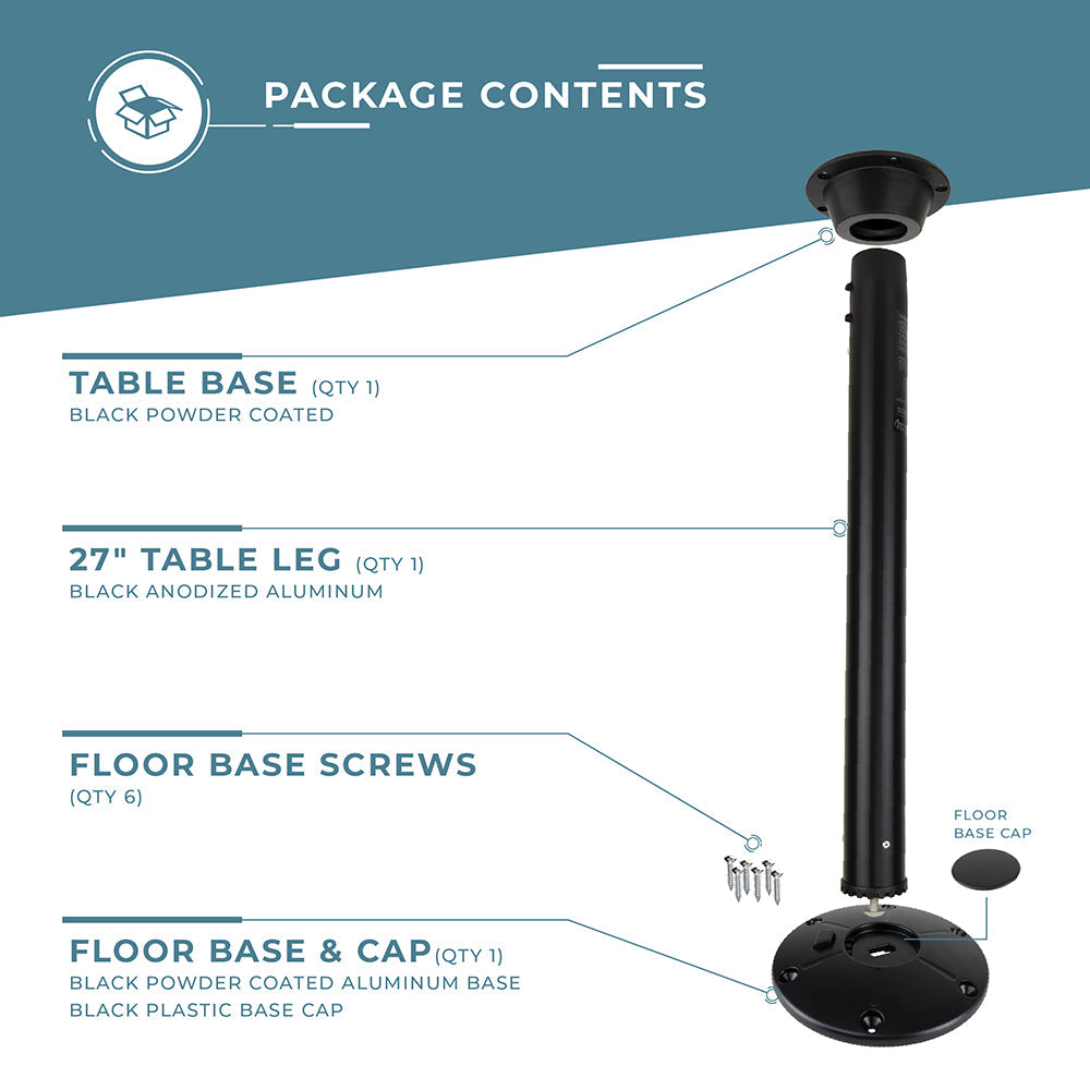 Cypress Leg Set - Black contents #colour_black