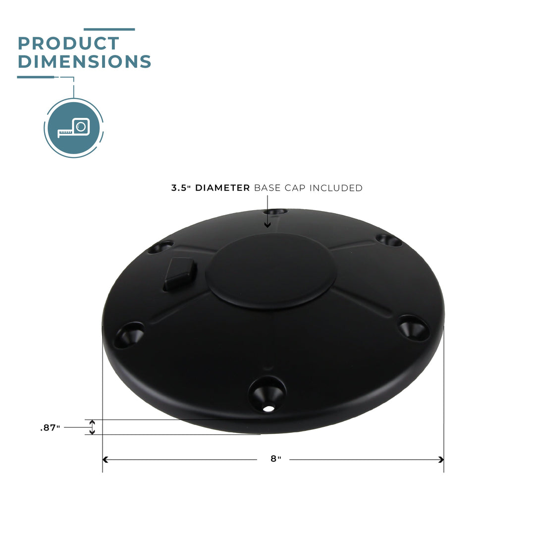 Cypress Floor Base dimensions #colour_black