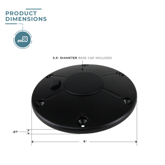 Cypress Floor Base dimensions #colour_black