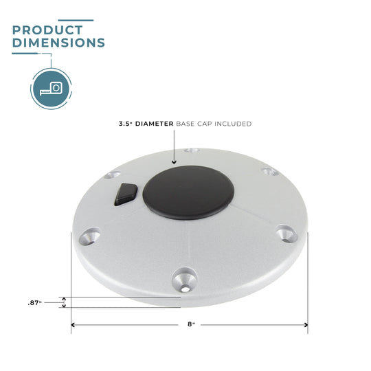 Cypress Floor Base silver dimensions #colour_silver