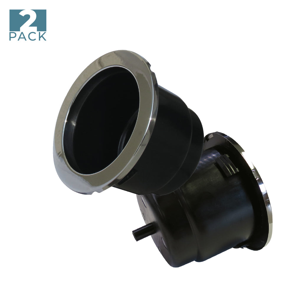 Black plastic cupholder with black ring