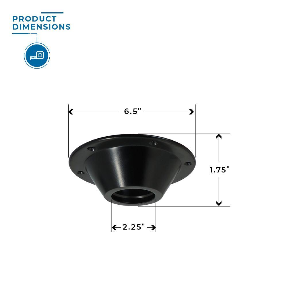 Sequoia Table Connector black dimensions #colour_black