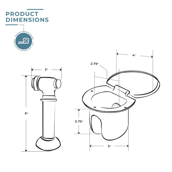 Ducha de popa de acero inoxidable con manguera de 8 pies