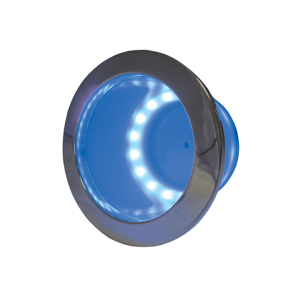 Portabebidas de acero inoxidable con iluminación LED (LED azul)
